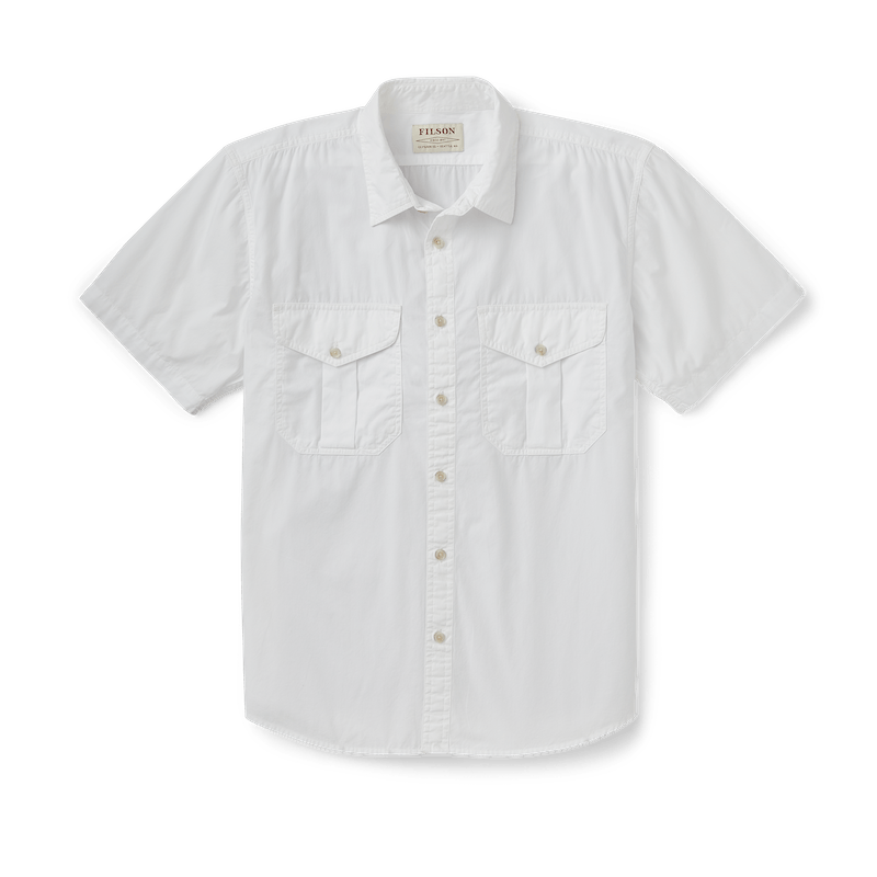 Washed Short Sleeve Feather Cloth Shirt