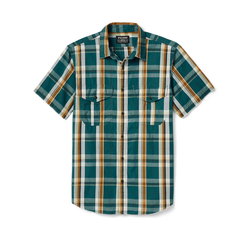 Washed Short Sleeve Feather Cloth Shirt