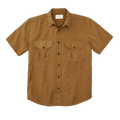 Washed Short Sleeve Feather Cloth Shirt