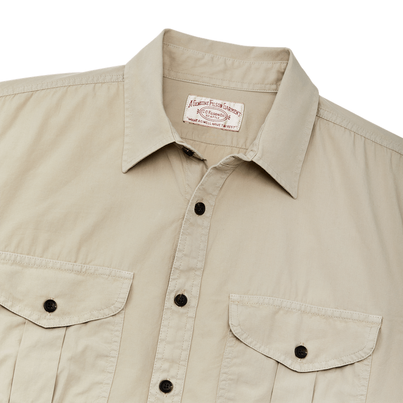Washed Short Sleeve Feather Cloth Shirt